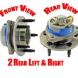 (2) REAR 1 Pair Wheel Bearing Hub Assem For 00-04 Spectra With REAR Drum Brakes