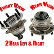 01-07 Town & Country Bearing and Hub (2) 100% New Rear With 4 Wheel ABS Brakes
