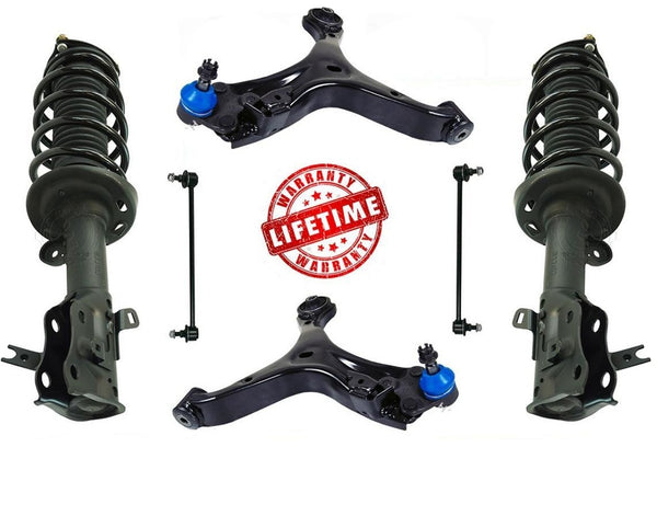 Brazos de control de puntales delanteros con BJ y enlaces para Honda Civic 2012-2015 sedán de 4 puertas