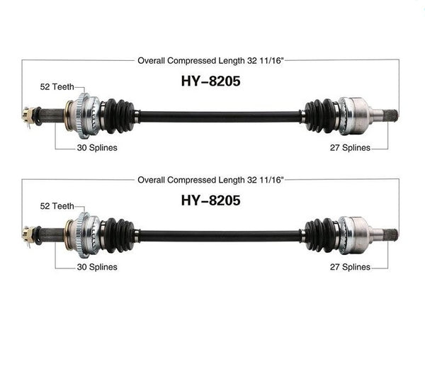 100% All New (2) Rr CV DRIVE AXLE SHAFT REAR L & R For 07-09 HYUNDAI SANTA FE