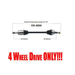 1) Eje de transmisión CV 100% nuevo para TRASERO 12-15 Grand Cherokee 4 ruedas traseras