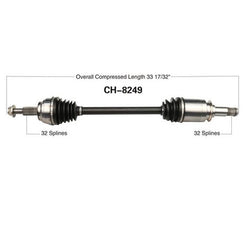 1) 100% New CV Drive Axle Shaft For REAR 11-15 Durango REAR WHEEL DRIVE ONLY Rr