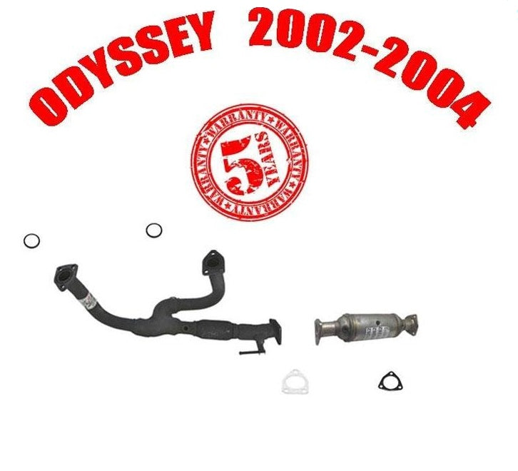 Tubo flexible delantero Y, convertidor catalítico y juntas para HONDA ODYSSEY 02-04