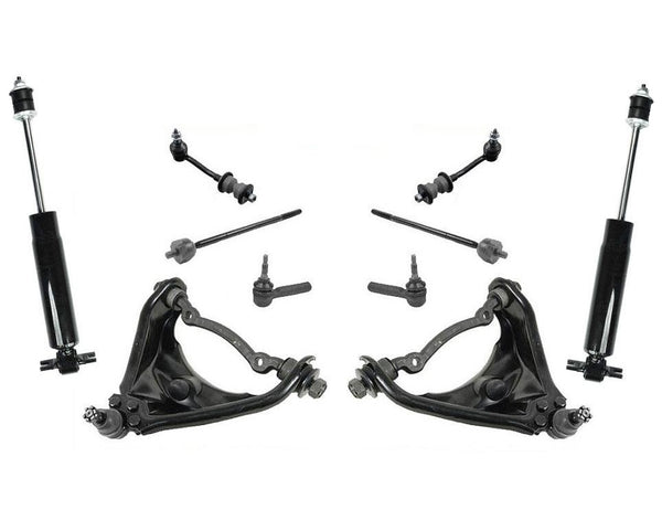 Front Upper Control Arms Tie Rods Shocks for Dodge Dakota 00-04 REAR WHEEL DRIVE