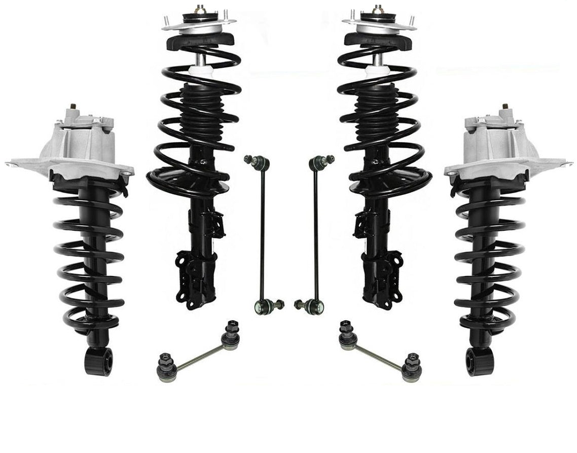 Front & Rear Complete Strut Assembly & Sway Bar Links Fits Volvo V70 XC XC70