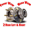 For 2001-2010 PT Cruiser Neon (2) REAR 100% All New Axle Hub & Bearing Assembly