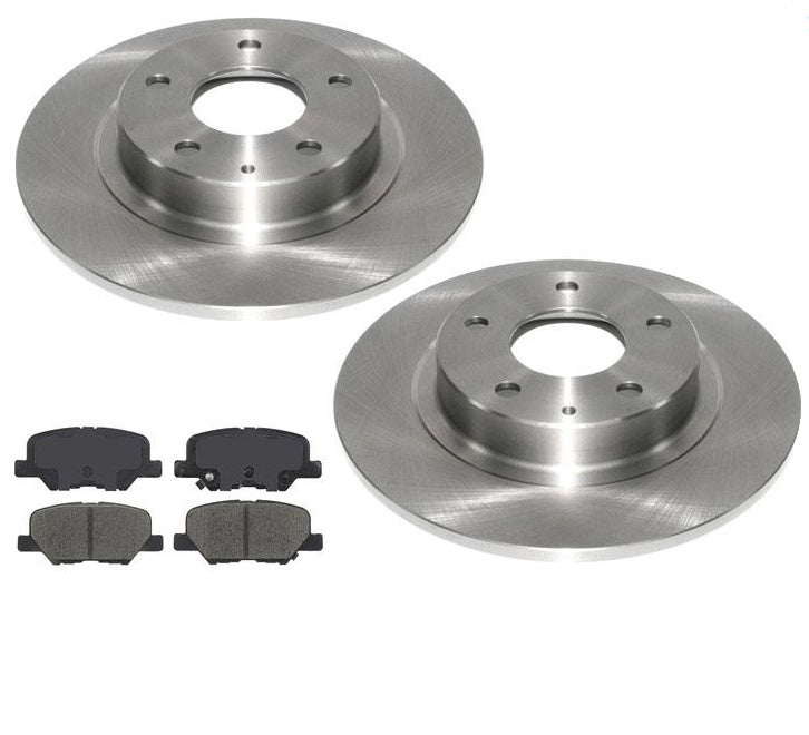 Para 2016 Mazda 6 2.5L rotores de disco de freno trasero y pastillas de freno de cerámica