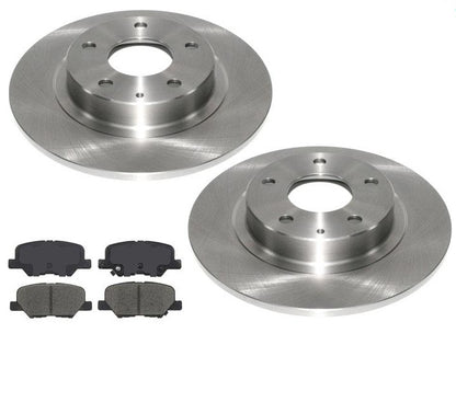 Para 2016 Mazda 6 2.5L rotores de disco de freno trasero y pastillas de freno de cerámica