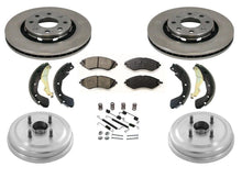 Aveo With ABS To Vin # 426446 (2) Drum With Rr Bearings Brake Shoes Rotors 7Pc