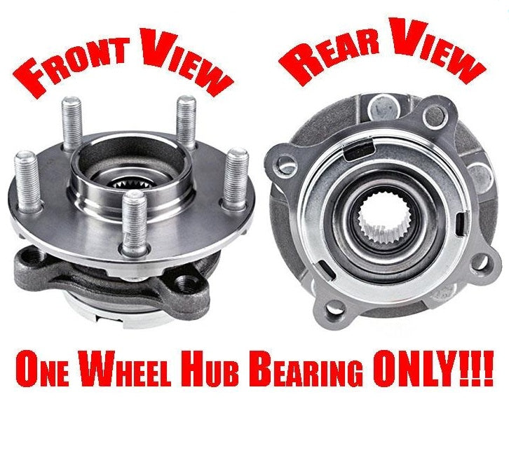 (1) 100% New Tested Wheel Bearing W Hub Assembly FRONT for 11-2017 Nissan GT-R