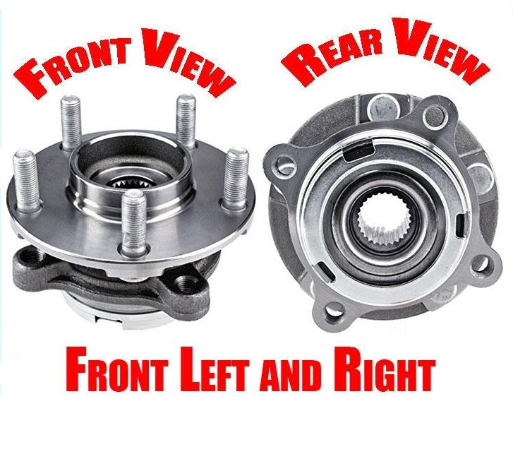 (2) 100% New Tested Wheel Bearing W Hub Assembly FRONT for 11-17 Nissan GT-R Pr