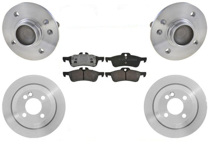 Conjunto de buje y cojinete de eje de pastillas de rotores de freno trasero para Mini Cooper 02-06, 5 piezas