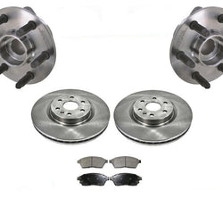 Fits For 10-16 Cadillac SRX Front Brake Rotors & Ceramic Pads Hub & Bearing 5Pc