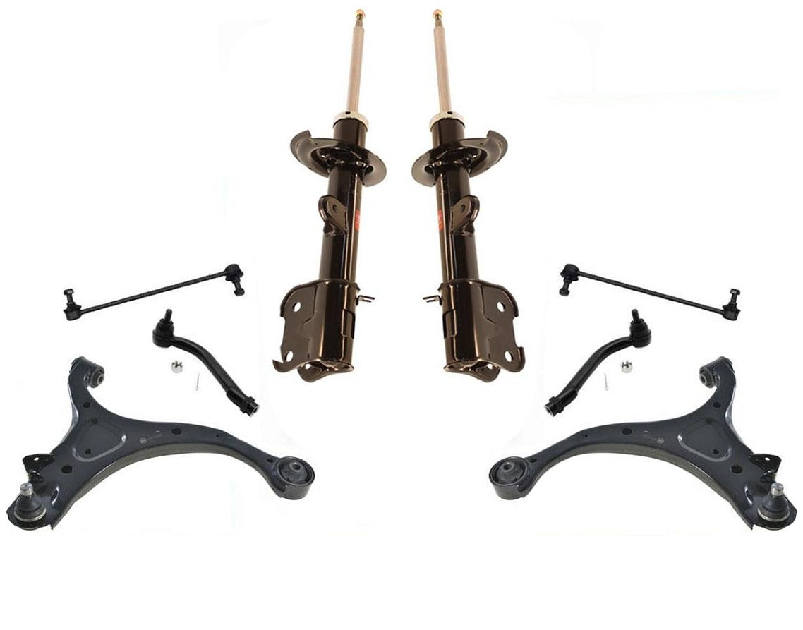 For 2011- 2013 Kia Sorento Front Bare Strut Lower Control Arms Tie Rods 8Pcs