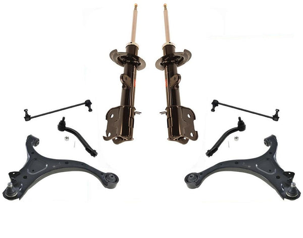 For 2011- 2013 Kia Sorento Front Bare Strut Lower Control Arms Tie Rods 8Pcs