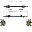 (4) Ejes CV traseros y rodamientos de cubo de rueda para transmisión automática Camaro V6 3.6L