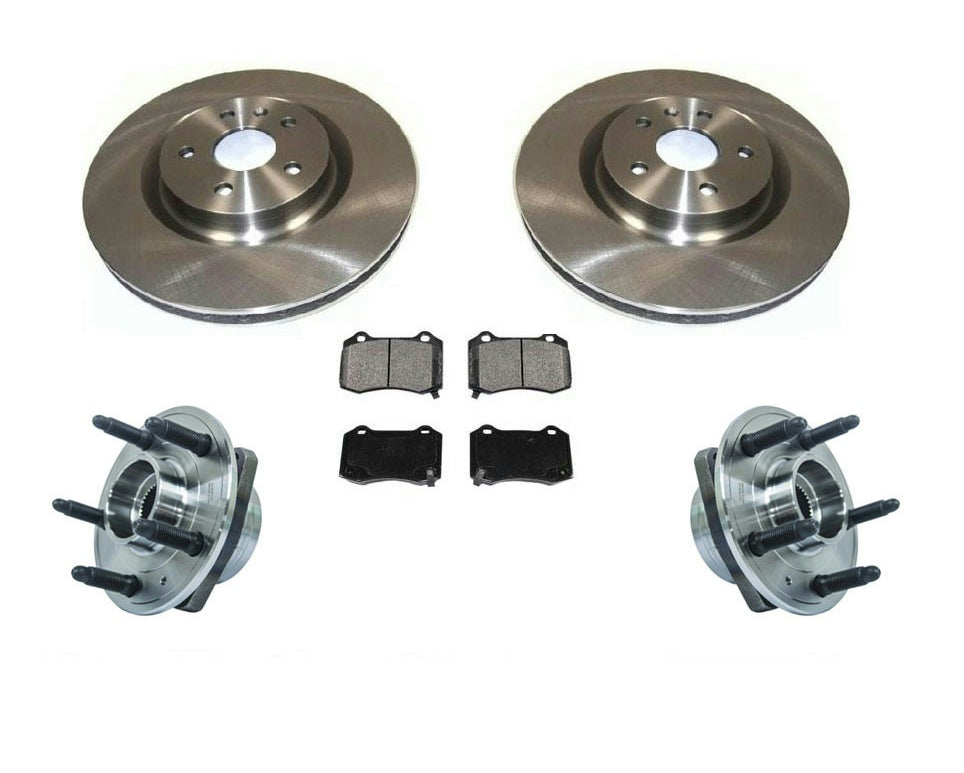 Fits 10-15 Camaro Rear Rotors Pads & Wheel Hub Bearings V8 6.2L ONLY (5)