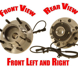 03-05 F250 Excursion 4WD 4 Wheel ABS SRW (2) 100% New Front Hub Wheel Bearing Pr