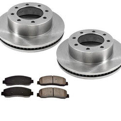 Rotor de freno de disco delantero 8 Lug F350 F450 54135 con pastillas metálicas MD1069