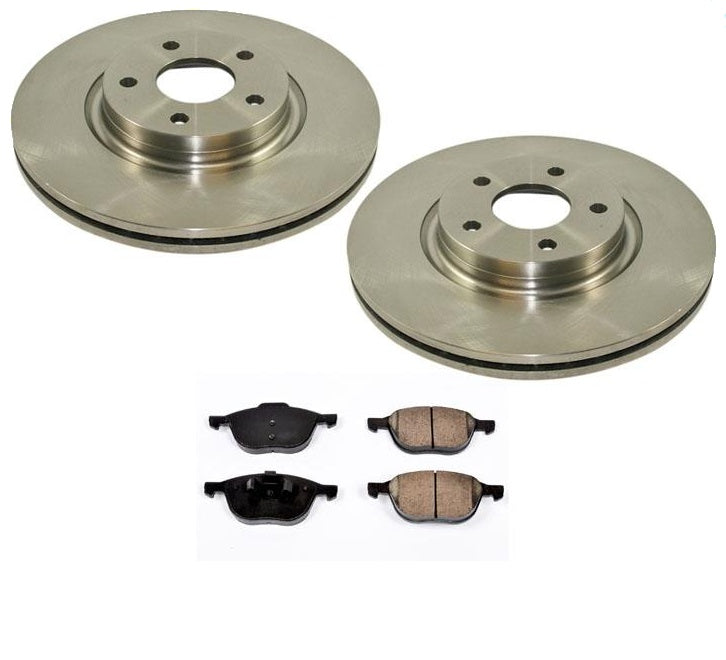 Rotores de freno de disco delantero, pastillas de cerámica, 3 piezas para 13-17 C-Max Energi SEL 13-17 Escape