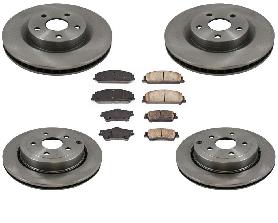 08-09 Pontiac G8 3.6L V6 Front & Rear Disc Brake Rotors & Brake Ceramic Pads 6pc