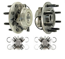 Cojinete de cubo de rueda delantera + juntas en U 06-08 Dodge Ram 2500 3500 1500 Mega Cab 4 piezas