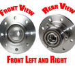Front Left & Right Wheel Hub Bearing Fits 94-99 Ram 2500 4x4 W/ 3 Bolt Flange