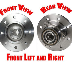 Front Left & Right Wheel Hub Bearing Fits 94-99 Ram 2500 4x4 W/ 3 Bolt Flange
