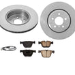 REAR Disc Brake Rotors Ceramic Pads For 06-10 BMW 550I With Sensor 4Pc Kit