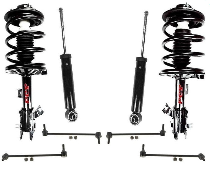 For Nissan Quest 2004-2009 Complete Coil Spring Struts Shocks Sway Links 8pc
