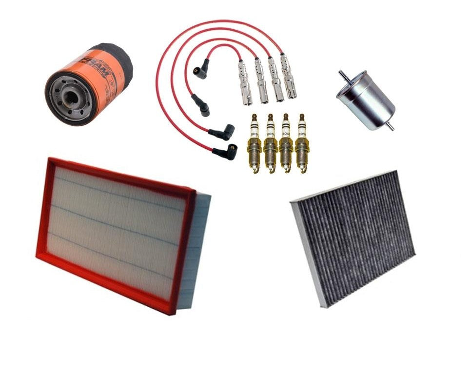 01-05 Jetta Beetle 2.0L Ignition Wires Platinum Spark Plug Air Gas Oil Filter