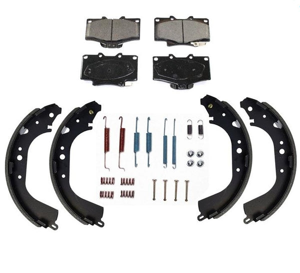 1992-2000 4 Runner Ceramic Front Pads & Rear Brake Shoes & Brake Shoe Springs