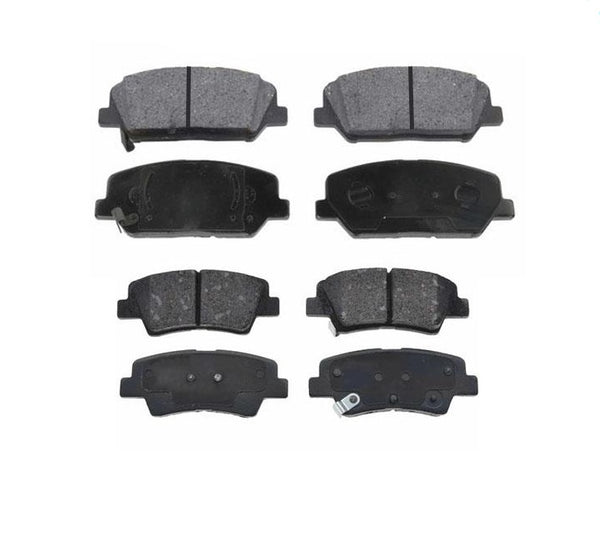 Juego de 2 almohadillas de cerámica premium para tablero delantero y trasero para Hyundai Veloster Turbo 13-16