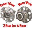 2 100% New Rear Wheel Bearing Hub Assembly For 10-15 Crosstour All Wheel Drive
