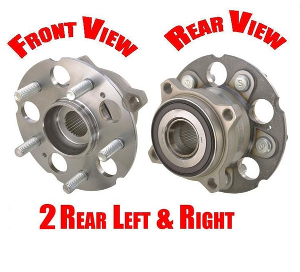 2 100% New Rear Wheel Bearing Hub Assembly For 10-15 Crosstour All Wheel Drive