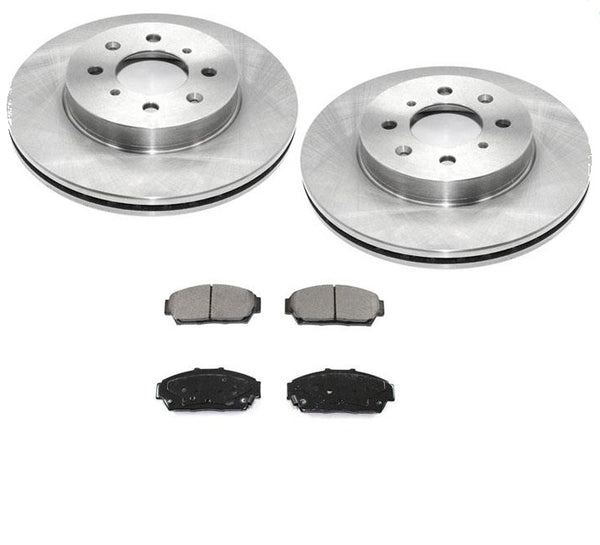 Front Brake Disc Rotors & Ceramic Pads for 94-01 Acura Integra & Integra GS-R