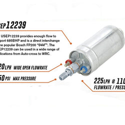 HIGH PEFORMANCE IN-LINE FUEL PUMP USEP12239 REF# FP200 