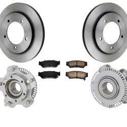 Front Brake Rotors Wheel Hub Bearings & Brake Pads for Chevrolet Tracker 01-04