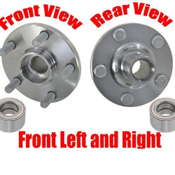 100% New Front Left & Right Wheel Hub & Bearing Kits for Scion tC 2005-2010