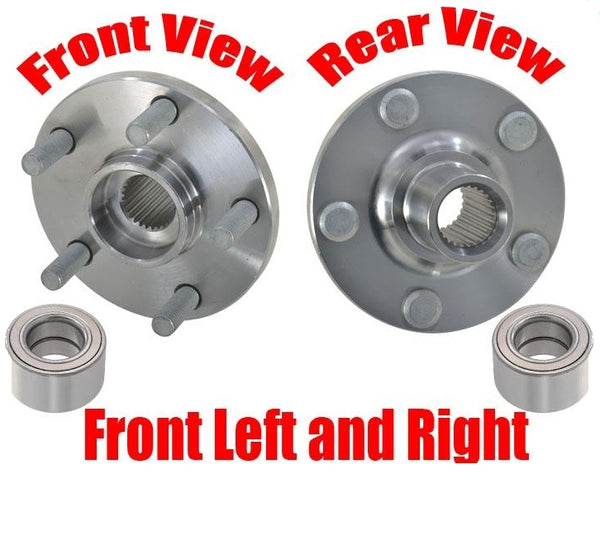 100% New Front Left & Right Wheel Hub & Bearing Kits for Scion tC 2005-2010