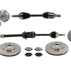 Front Disc Rotors Pads Hub & Bearing Kits CV Shafts for Scion TC 05-10 7Pc