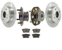 Rodamientos de cubo de rueda de rotores traseros y pastillas de freno para Honda Accord 2.3L 1998-2002