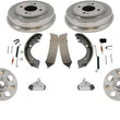 8 Pcs Kit For Honda Civic 92-00 Wheel Hub Bearins Drums Shoes & Hardware Kit