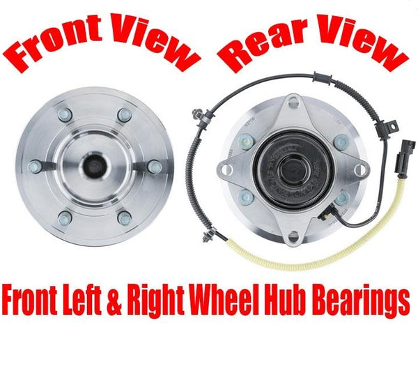 2/ 100% New FRONT Wheel Bearing & Hub for 15-16 Rear Wheel Drive Ford Expedition