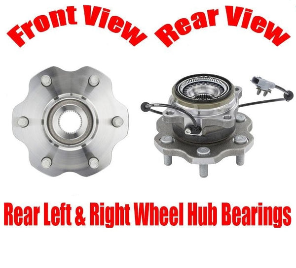 2/ 100% New REAR Wheel Bearing & Hub Assembly for 11-13 Infiniti QX56 14-16 QX80