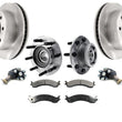 For 00-02 Ram 2500 Pick Up Rear Wheel Drive Rotors Pads Hub Wheel Bearings BJ