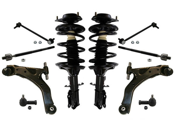 Kit de chasis de 8 piezas de barra de acoplamiento de brazos de control de puntales delanteros para Kia Spectra 2005-2009