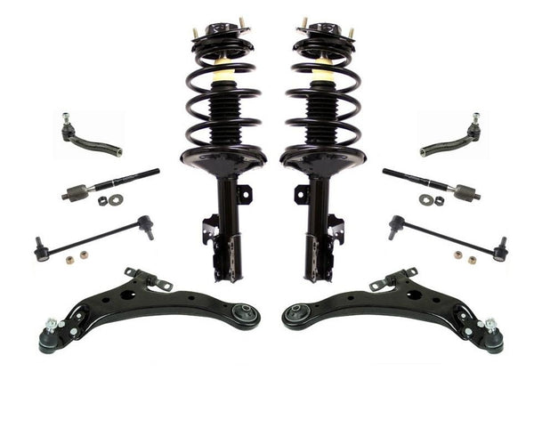 Brazos de control completos puntales de resorte en espiral para Toyota Camry LE 3.0L 4Dr 10pc 02-03