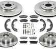 4 Brake Disc Rotors & Ceramic Pads Parking Shoes 02-06 for Infiniti Q45 8Pc