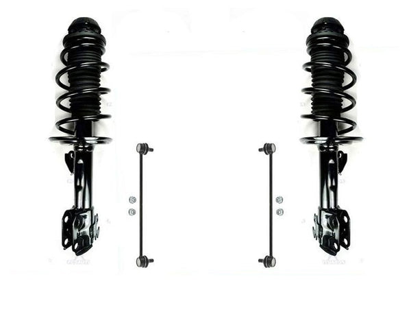 Front Complete Spring Struts & Sway Bar Links for Toyota Prius C 2012-2015